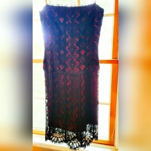 Elie Tahari lace and satin dress